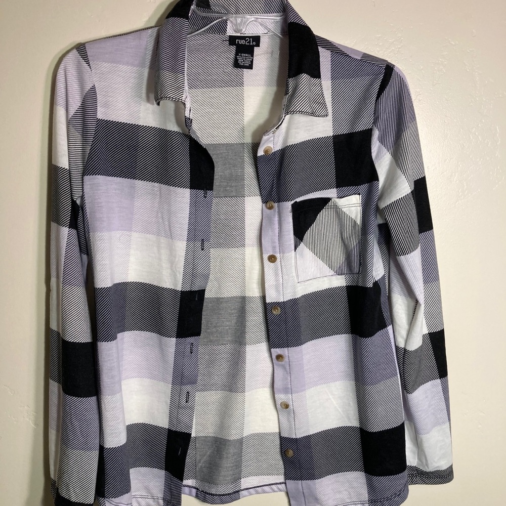 Purple plaid top from Rue 21!